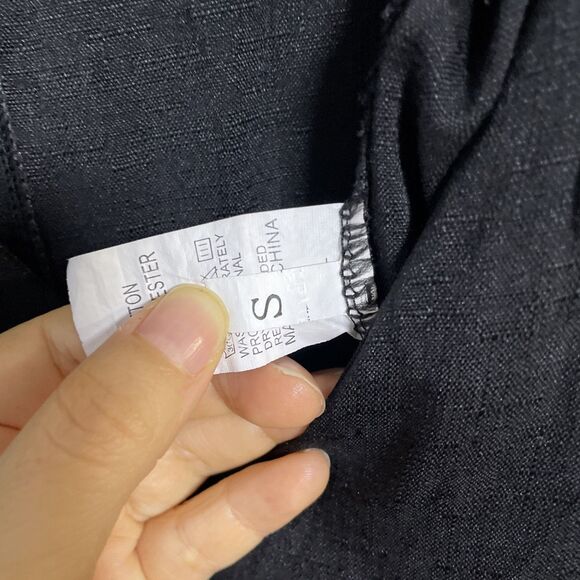 Basic Black Jumpsuit Pockets Size Small Adjustable Straps - Picture 8 of 9